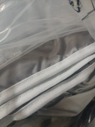 Carpa plegable blanca y gris