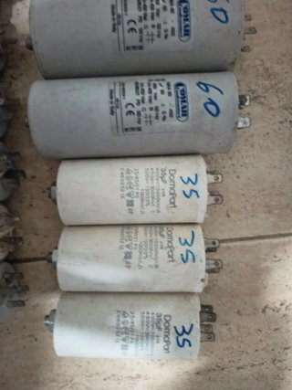 Capacitores de arranque, condensadores