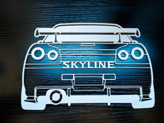 Placa decorativa Nissan Skyline R34