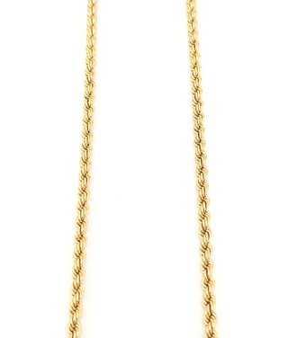Cadena Salomónica de oro de 18k, 8.57 g, 60.5 cm.