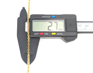Cadena Salomónica de oro de 18k, 8.57 g, 60.5 cm.
