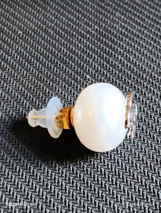 Pendientes Chanel Perla y Logo Plata