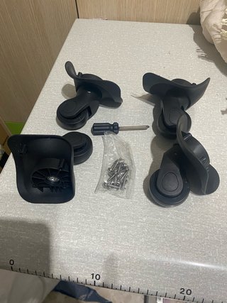 Ruedas de maleta negras (4 unidades)