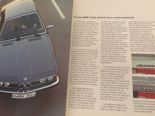 Catálogo BMW 630 CS 633 CSi Español