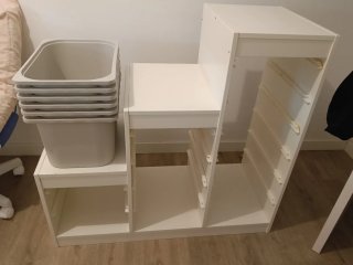 Mueble Organizador de plástico blanco