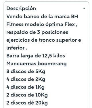 Banco de Gimnasio Multifuncional BH Optima Flex