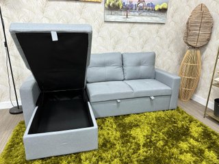 Sofá Cama Negro Chaise Longue