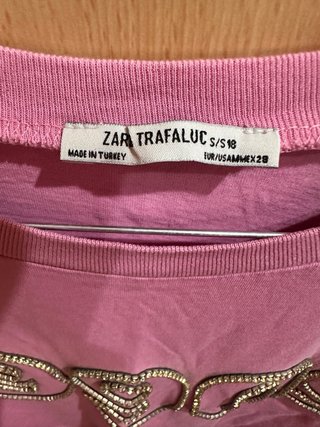 Camiseta Zara 1990s Morada Talla Única