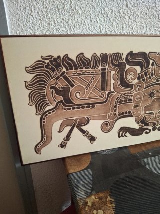 Cuadro Arte Moche/Mochica vintage de Perú.