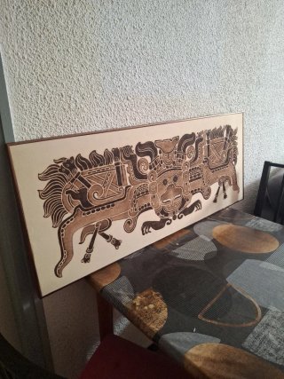 Cuadro Arte Moche/Mochica vintage de Perú.