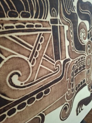 Cuadro Arte Moche/Mochica vintage de Perú.