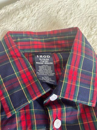 Camisa de cuadros azul y roja