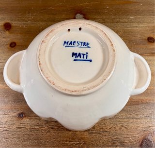 Tres cuencos cerámica Maestre Biar pintada a mano
