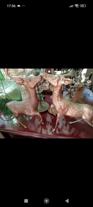 Pareja de Ciervos Bronce
