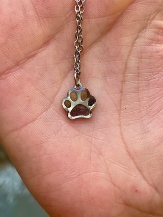 Colgante pelo de mascota personalizado.