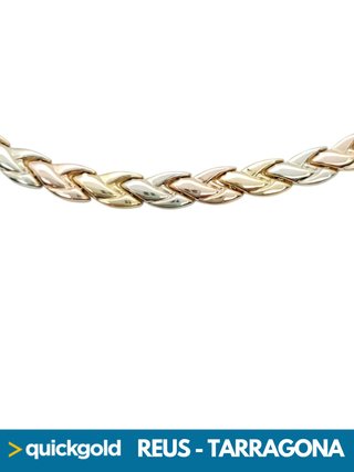 035-1139 GARGANTILLA ORO BICOLOR 18K 45CM