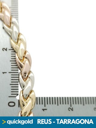 035-1139 GARGANTILLA ORO BICOLOR 18K 45CM