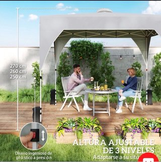 Carpa plegable pop-up 3x3m Gris