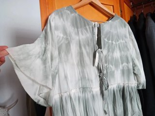Vestido tie dye caqui