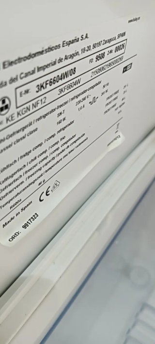 NEVERA COMBI BALAY NO FROST ENERGÍA A+