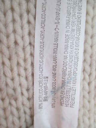 Cárdigan Bershka crema talla M