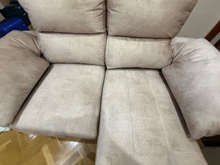 Sofá 3 y 2 plazas beige tela