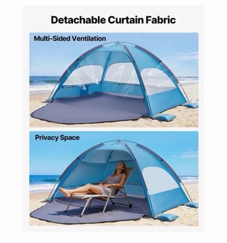 Tienda de Playa VEVOR para 3-4 Personas