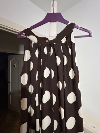 Vestido largo lunares mujer