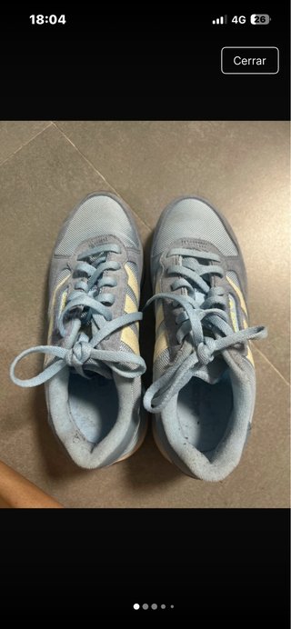 Zapatillas deportivas mujer azul y beige