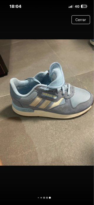 Zapatillas deportivas mujer azul y beige