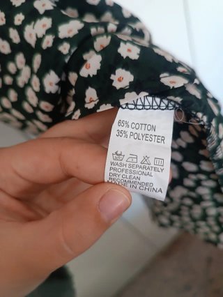 Vestido negro estampado flores New Light