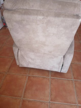 Sillón reclinable tela beige