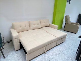 Chaise longue beige con arcón OFERTÓN