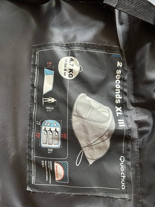 Tienda de campaña Quechua 2 Seconds XL