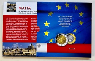 Set Malta Euros 2008 + Sellos. Cartera oficial FDC