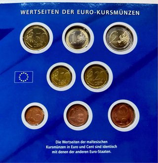 Set Malta Euros 2008 + Sellos. Cartera oficial FDC