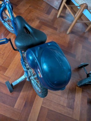Bici infantil 14 azul con ruedines