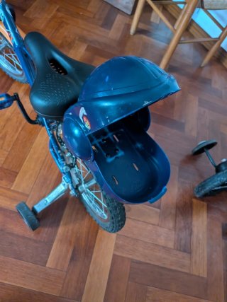 Bici infantil 14 azul con ruedines