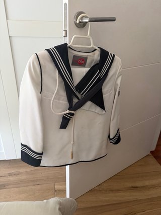 Traje marinero comunión blanco y azul