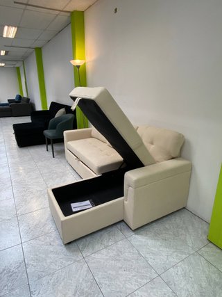 Sofá cama beige 215 cm GRAN OFERTA