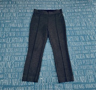 Pantalon Ajustado Gris Marengo Costura Frontal M