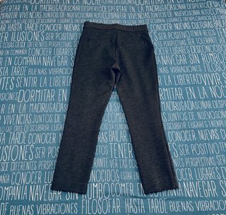 Pantalon Ajustado Gris Marengo Costura Frontal M