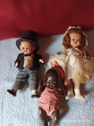 Lote de 3 muñecos vintage años 50