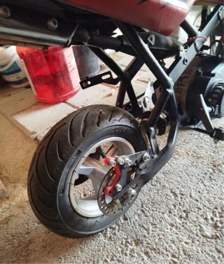 Mini Moto Tuneada Roja y Negra