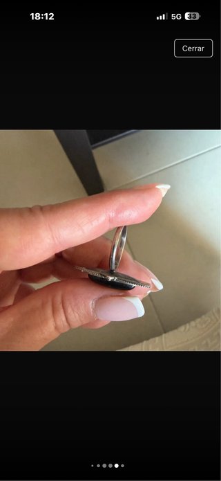 Anillo Plata Lanzadera Negro