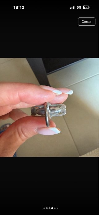 Anillo Plata Lanzadera Negro