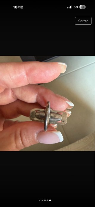 Anillo Plata Lanzadera Negro