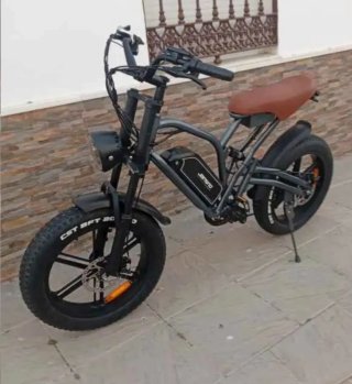 Moto Eléctrica Jansno Off-Road Negra/Marrón