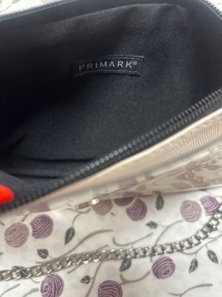 Bolso/Cartera Beige Transparente Cadena