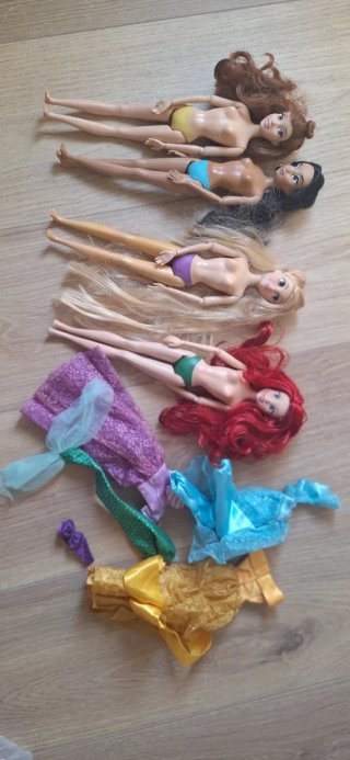 Lote 4 Muñecas Princesas Disney